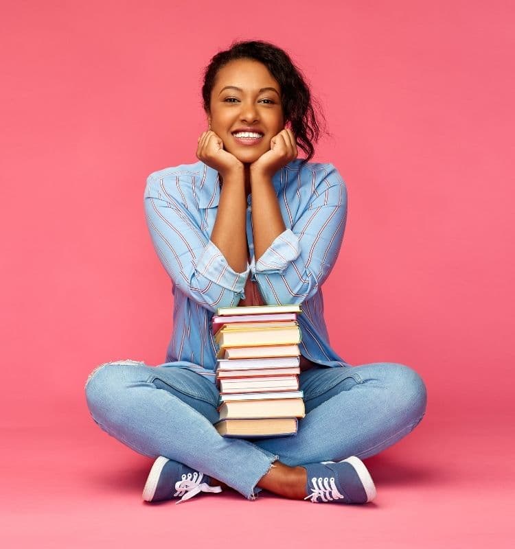 Student with books